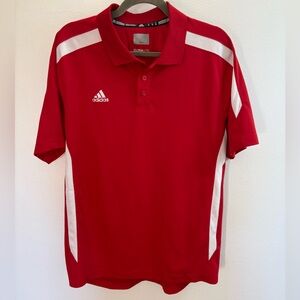 Adidas Red Climalite Performance Polo Shirt M
